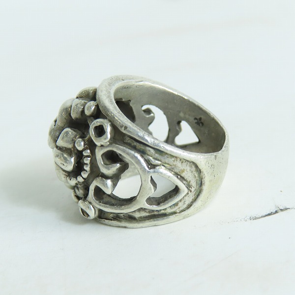 実際に弊社で買取させて頂いたA&G/エーアンドジー スカルオンクロス リング 指輪 18-20号の画像 2枚目