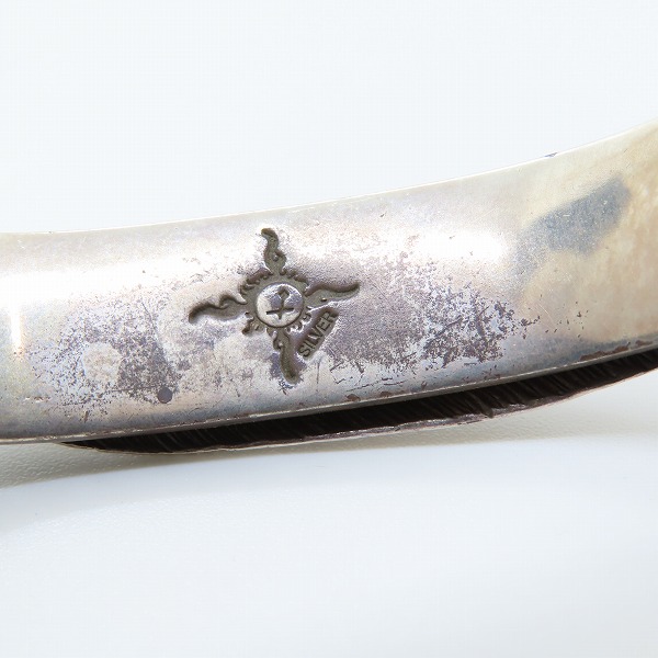 実際に弊社で買取させて頂いたFIRST ARROWS/ファーストアローズ フェザー L 付/平打12mm バングル/Sサイズの画像 7枚目