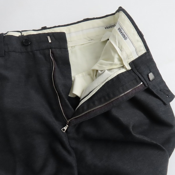 実際に弊社で買取させて頂いたvisvim/ビズビム  無地 スラックスパンツ/Mの画像 2枚目