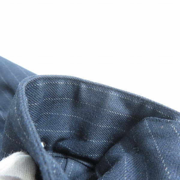 実際に弊社で買取させて頂いたWTAPS/ダブルタップス ストライプ ツイルテキスタイルオーバーサイズ長袖シャツ 232TQDT-SHM01/01の画像 6枚目