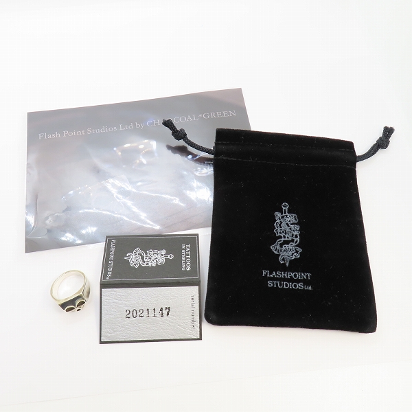実際に弊社で買取させて頂いた【ギャラ付き】FLASH POINT/フラッシュポイント JIM SKULL RING/ジムスカルリング Solid Type A201CG/14号の画像 8枚目