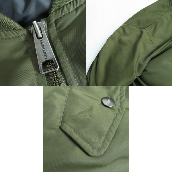 実際に弊社で買取させて頂いたCarhartt/カーハート ASHTON BOMBER JACKET/アシュトンボンバージャケット 中綿 フライトジャケット/Mの画像 7枚目