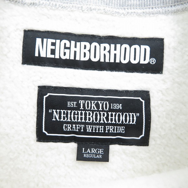 実際に弊社で買取させて頂いたNEIGHBORHOOD/ネイバーフッド NBHD-LOGIC/C-CREW スウェット 182FPNH-CSM03/Lの画像 2枚目