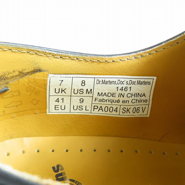 実際に弊社で買取させて頂いたDr.Martens/ドクターマーチン 3EYE BOOTS 3ホールブーツ ブラック 1461 UK7の画像 4枚目