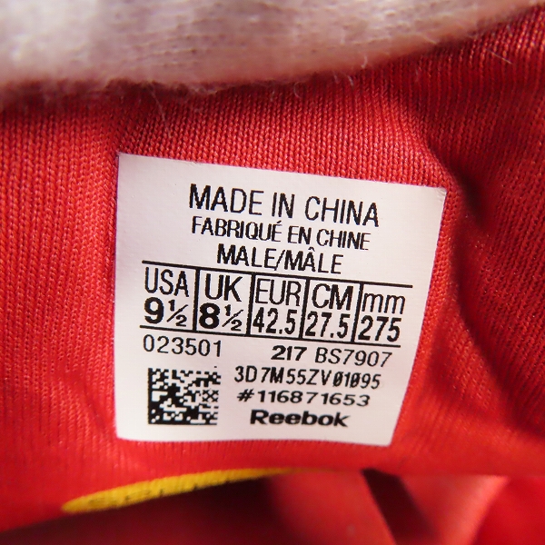 実際に弊社で買取させて頂いたReebok/リーボック INSTAPUMP FURY OG MOTORRED/インスタポンプフューリー BS7907/27.5の画像 5枚目
