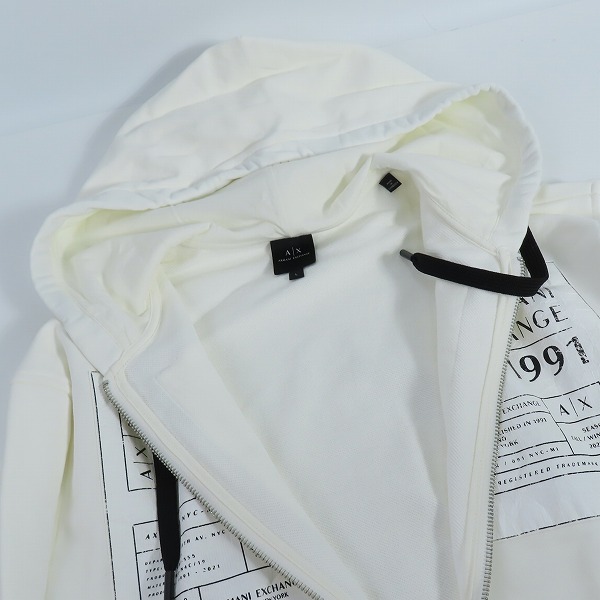 実際に弊社で買取させて頂いたARMANI EXCHANGE/アルマーニエクスチェンジ ジップアップ パーカー 6KZMLY ZJ4XZ/Lの画像 6枚目