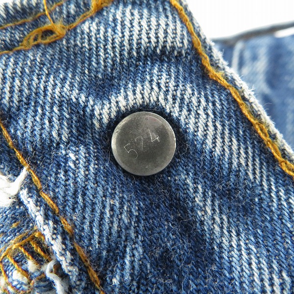 実際に弊社で買取させて頂いたLEVIS/リーバイス 85年製 501 刻印524 赤耳/スモールe ボタンフライ デニムパンツの画像 6枚目