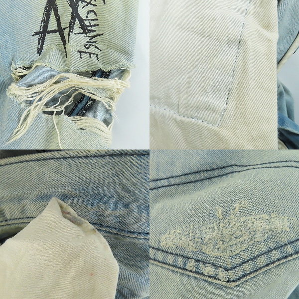 実際に弊社で買取させて頂いたARMANI EXCHANGE/アルマーニエクスチェンジ ダメージ加工 デニムパンツ 6ZZJ16 Z1FVZ/33の画像 9枚目
