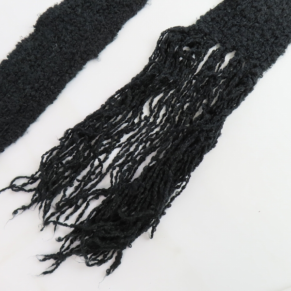 実際に弊社で買取させて頂いたLGB/ルグランブルー ウール混 フリンジ ニットマフラーの画像 3枚目