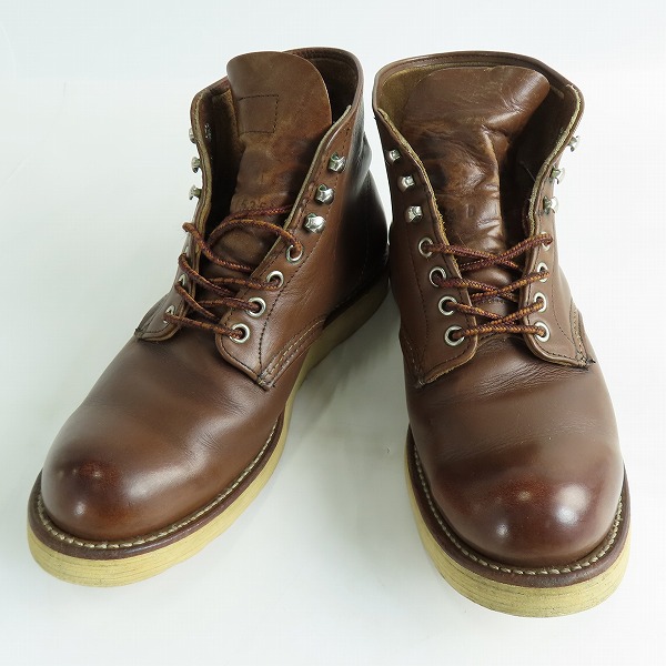 実際に弊社で買取させて頂いたRED WING/レッドウィング ラウンドトゥブーツ 刺繍羽タグ 7.5D