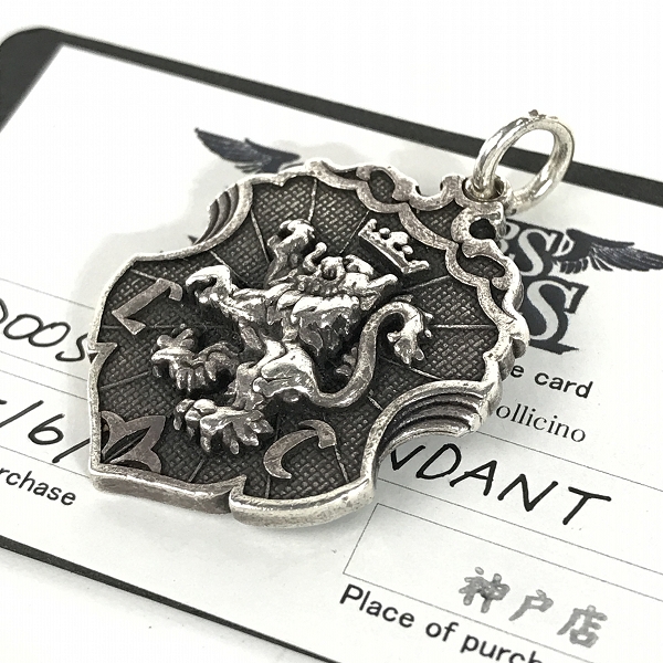 実際に弊社で買取させて頂いた【ギャラ付き】LEATHERS AND TREASURES/レザーズ＆トレジャーズ×ビヨンクール LTライオンクレスト ペンダント