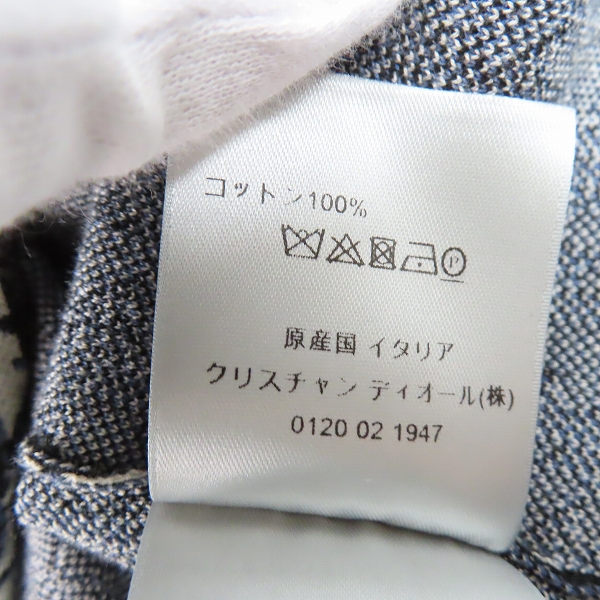 実際に弊社で買取させて頂いた【JPタグ】Dior/ディオール 20SS Dior Oblique Overshirt オブリークオーバーニットシャツ 023M550AT099/Mの画像 4枚目