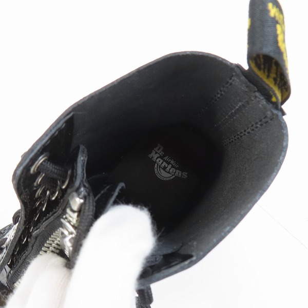 実際に弊社で買取させて頂いた【未使用】Dr.Martens/ドクターマーチン SINCLAIR ジャングル ブーツ クロコエンボス ブラック 26260001/UK5の画像 4枚目
