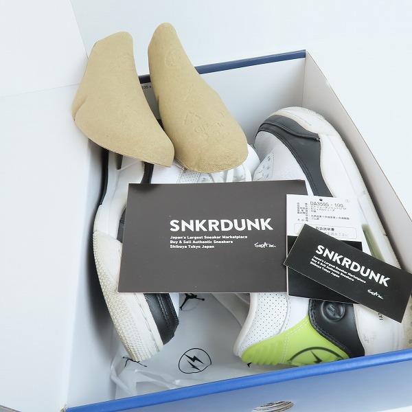 実際に弊社で買取させて頂いたFRAGMENT DESIGN×NIKE/フラグメントデザイン×ナイキ AIR JORDAN 3 エアジョーダン3 DA3595-100/27の画像 7枚目