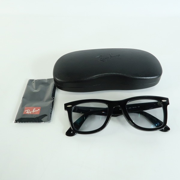 実際に弊社で買取させて頂いたRay-Ban/レイバン WAYFARER/ウェイファーラー メガネフレーム アイウェア RB5121F 2000の画像 9枚目