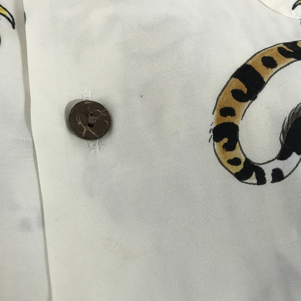 実際に弊社で買取させて頂いたWACKO MARIA/ワコマリア TIM LEHI/ ティム リーハイ  虎 総柄 半袖シャツ/アロハシャツ/Lの画像 4枚目