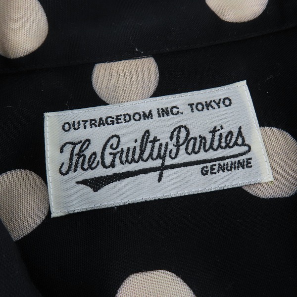 実際に弊社で買取させて頂いたWACKO MARIA /ワコマリア DOTS HAWAIIAN SHIRT L S/レーヨン ドット 長袖シャツ/Mの画像 2枚目