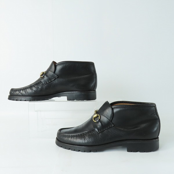 実際に弊社で買取させて頂いたGUCCI/グッチ レザー ホースビット 114 0067/42.5Eの画像 3枚目