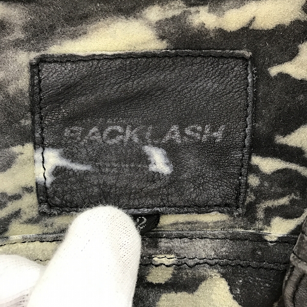 実際に弊社で買取させて頂いたISAMUKATAYAMA BACKLASH/バックラッシュ シープレザー 製品絞り染めシャツ 1124-02 Mの画像 2枚目