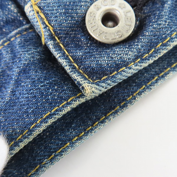実際に弊社で買取させて頂いたLEVIS/リーバイス 506 刻印J09 1st 復刻 ビッグE デニムジャケット/G-ジャン 71506-XX/38の画像 9枚目