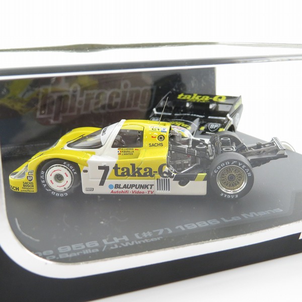 実際に弊社で買取させて頂いた【未開封】hpi-racing/エイチピーアイレーシング 1/43 PORSCHE 956 LH #7 taka-Q  Le Mans 1986 ポルシェ ルマン タカキューの画像 2枚目