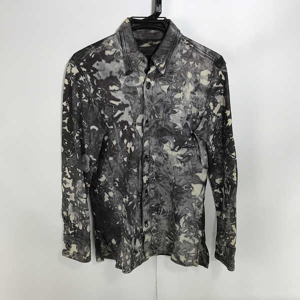 実際に弊社で買取させて頂いたISAMUKATAYAMA BACKLASH/バックラッシュ シープレザー 製品絞り染めシャツ 1124-02 M