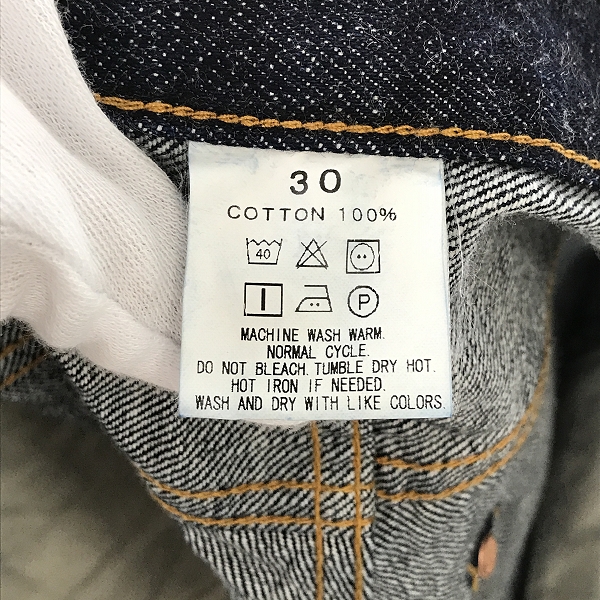 実際に弊社で買取させて頂いたCALEE/キャリー VINTAGE REPRODUCTWIDE DENIM PANTS デニムパンツ CL-23AW008SP 30の画像 4枚目