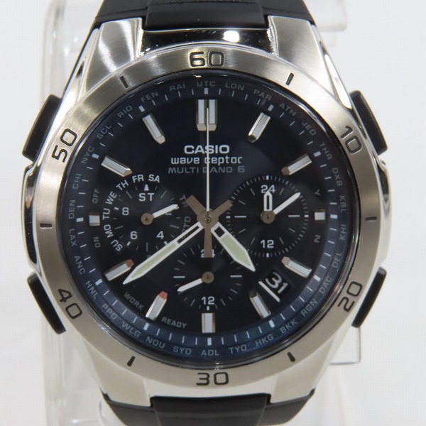 実際に弊社で買取させて頂いたCASIO/カシオ ウェーブセプター 電波ソーラー メンズ ネイビー文字盤  WVQ-M410-2AJF