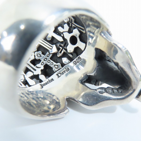 実際に弊社で買取させて頂いた【ギャラ付】Justin Davis/ジャスティンデイビス GENE スカルリング SRJ456/21号の画像 6枚目