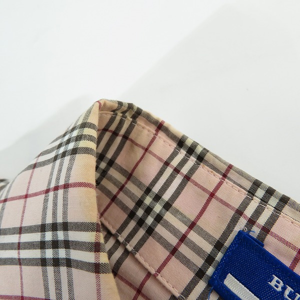 実際に弊社で買取させて頂いたBURBERRY BLUE LABEL/バーバリーブルーレーベル チェックシャツ FE526-100 38の画像 8枚目