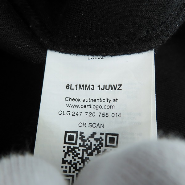 実際に弊社で買取させて頂いたEMPORIO ARMANI/エンポリオアルマーニ ジップアップ スウェット ジャケット 6L1MM3 1JUWZ/XLの画像 3枚目