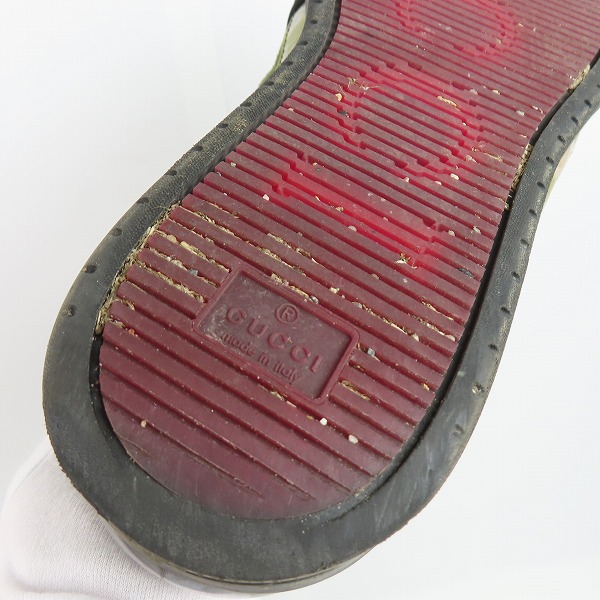 実際に弊社で買取させて頂いたGUCCI/グッチ 迷彩/カモフラ ハイカットスニーカー 342034 9.5の画像 6枚目