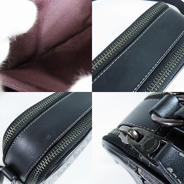 実際に弊社で買取させて頂いたCOACH/コーチ グラハム クロスボディ・シグネチャー モノグラム プリント ショルダーバッグ QB/BK CF484の画像 8枚目