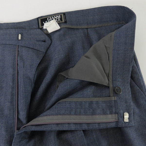 実際に弊社で買取させて頂いたGIANNI VERSACE/ジャンニヴェルサーチ 3B スーツ テーラードジャケット/パンツ/セットアップ 総柄/54の画像 3枚目