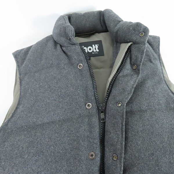 実際に弊社で買取させて頂いたSchott/ショット ベスト ウール 3132040 Mの画像 6枚目