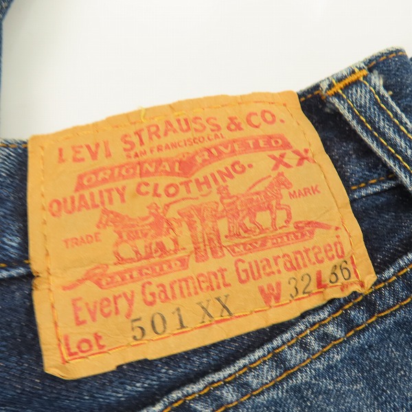実際に弊社で買取させて頂いたLEVIS/リーバイス 501XX/555刻印/バレンシア工場  BIG E デニムパンツ/ジーンズ 501-0003 W32L36の画像 2枚目