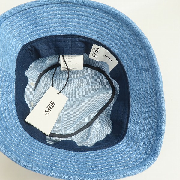 実際に弊社で買取させて頂いた【未使用】WTAPS/ダブルタップス BUCKET 01 HAT/バケットハット インディゴ 211HCDT-HT13 /02の画像 5枚目