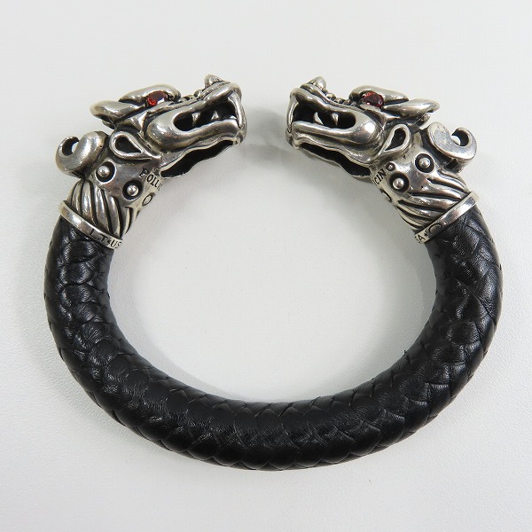 実際に弊社で買取させて頂いたLEATHERS & TREASURES/レザーズアンドトレジャーズ POLLICINO タイガー レザー ブレスレット/バングル ラージの画像 1枚目