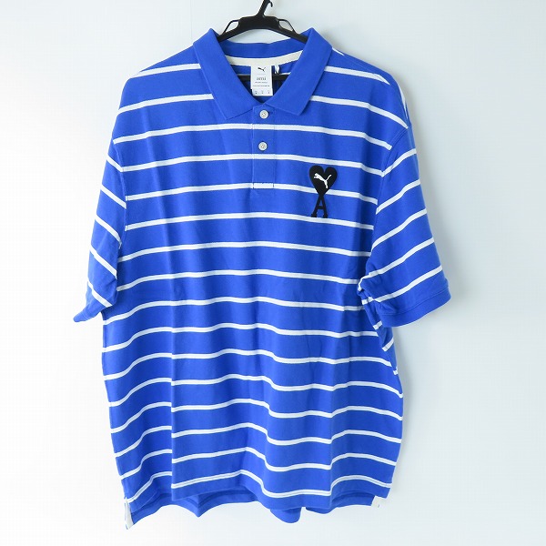 実際に弊社で買取させて頂いた【未使用】PUMA×ami alexandre mattiussi/プーマ×アミアレクサンドルマテュッシ Aハートロゴ刺繍 ポロシャツ 534067-936/XL