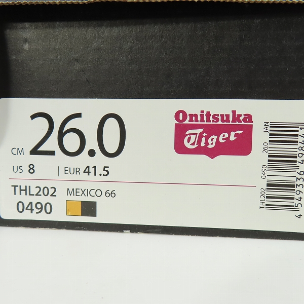 実際に弊社で買取させて頂いた【未使用】Onitsuka Tiger/オニツカタイガー MEXICO 66/メキシコ66 スニーカー THL202/26の画像 7枚目