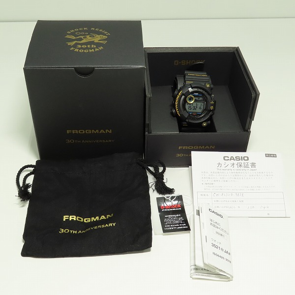 実際に弊社で買取させて頂いたG-SHOCK/Gショック MASTER OF G - SEA FROGMAN/フロッグマン 30周年記念 GW-8230B-9AJRの画像 8枚目