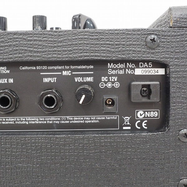 実際に弊社で買取させて頂いたVOX/ヴォックス DA5 ギター コンボアンプ 電池駆動可能【動作確認済】の画像 5枚目