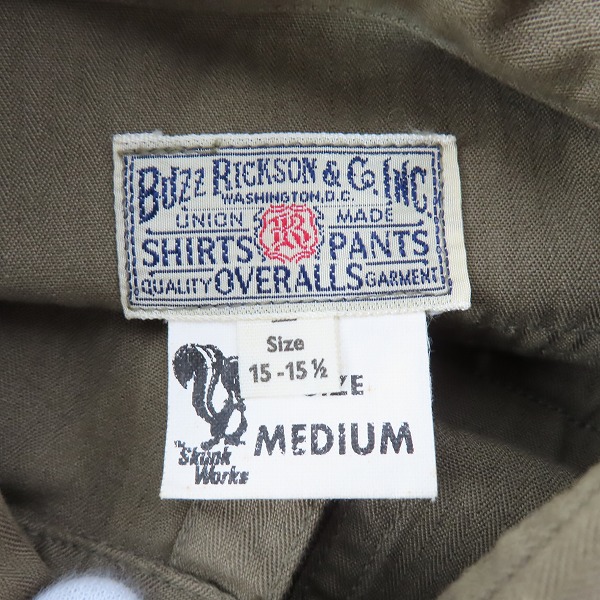 実際に弊社で買取させて頂いたBUZZ RICKSON'S/バズリクソンズ ワッペンデザイン 半袖ワークシャツ/BR33469/Mの画像 2枚目