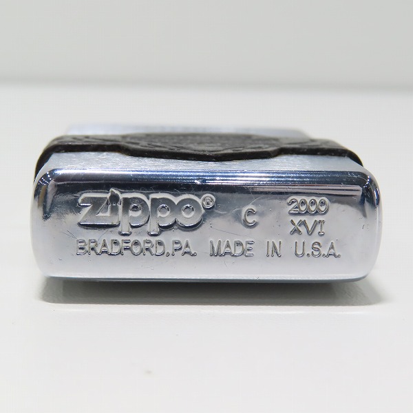 実際に弊社で買取させて頂いたZIPPO/ジッポー HARLEY DAVIDSON/ハーレーダビッドソン レザー巻き 2000年製の画像 2枚目