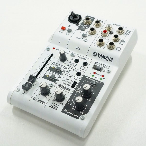 実際に弊社で買取させて頂いたYAMAHA/ヤマハ AG03 ミキシングコンソール ミキサー ウェブキャスティングミキサー 通電確認済み