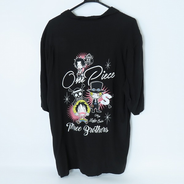 実際に弊社で買取させて頂いたONE PIECE/ワンピース 三兄弟 半袖シャツ 背面デカ 総刺繍 3Ⅼ　の画像 1枚目