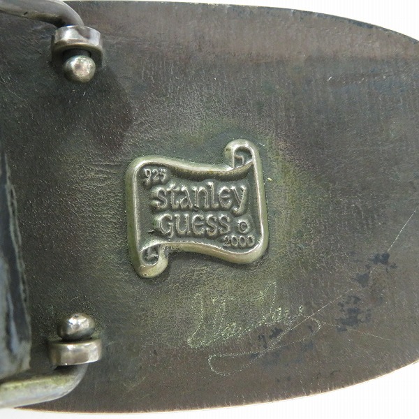 実際に弊社で買取させて頂いた【ギャラ付】STANLEY GUESS/スタンリーゲス Belt Filigree Oval オーバルフィリグリーバックル レザーベルト/31の画像 4枚目