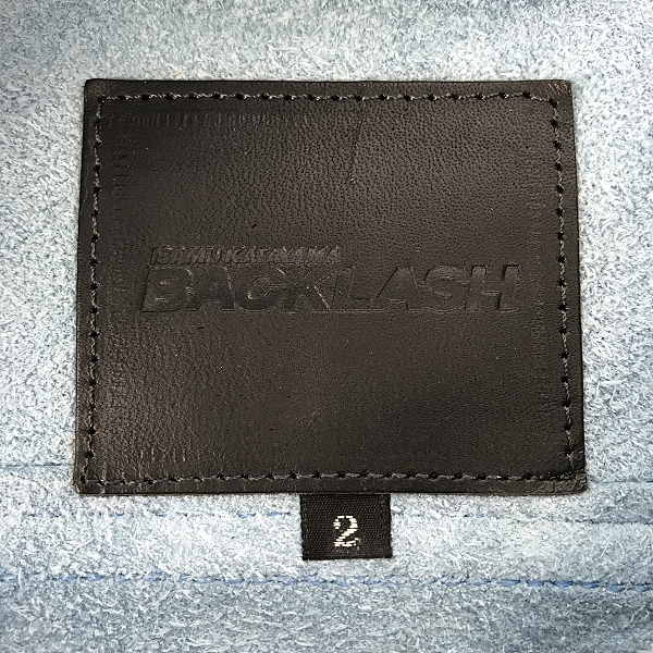 実際に弊社で買取させて頂いたISAMUKATAYAMA BACKLASH/バックラッシュ パキスタンカーフ ムラ染め レザー シャツ 1807-01 Mの画像 2枚目