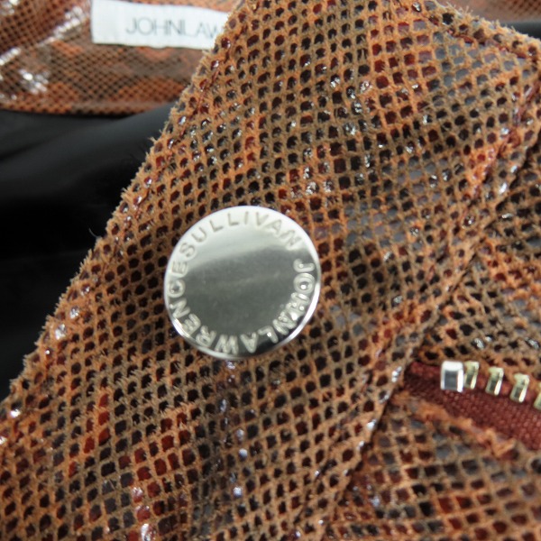 実際に弊社で買取させて頂いたJOHN LAWRENCE SULLIVAN/ジョンローレンスサリバン パイソン柄 豚革 レザーパンツ 2A013-0321-45/46の画像 5枚目