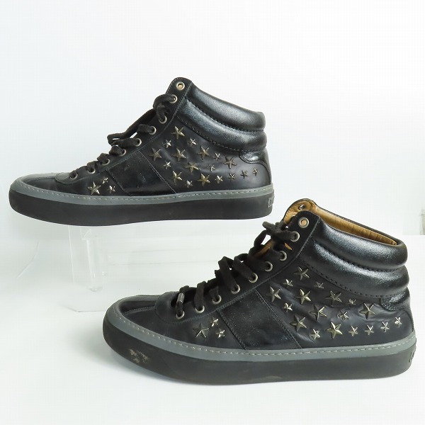 実際に弊社で買取させて頂いたJIMMY CHOO/ジミーチュウ スタースタッズ ハイカットスニーカー/44の画像 3枚目